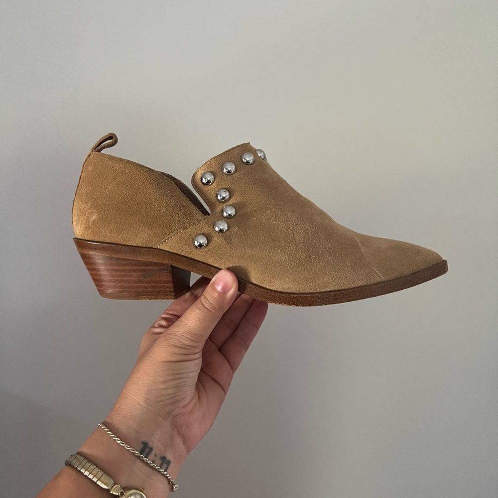 Rebecca minkoff suede studded booties